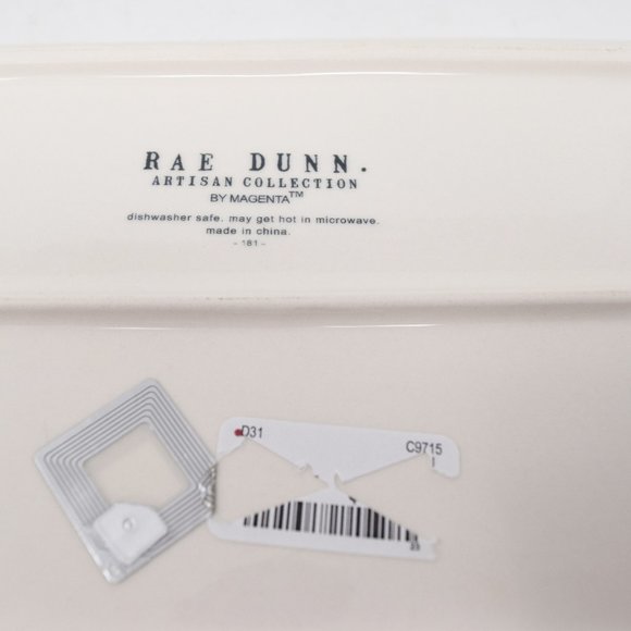 Rae Dunn Merry Christmas Platter Red Trim Type New - Picture 9 of 11